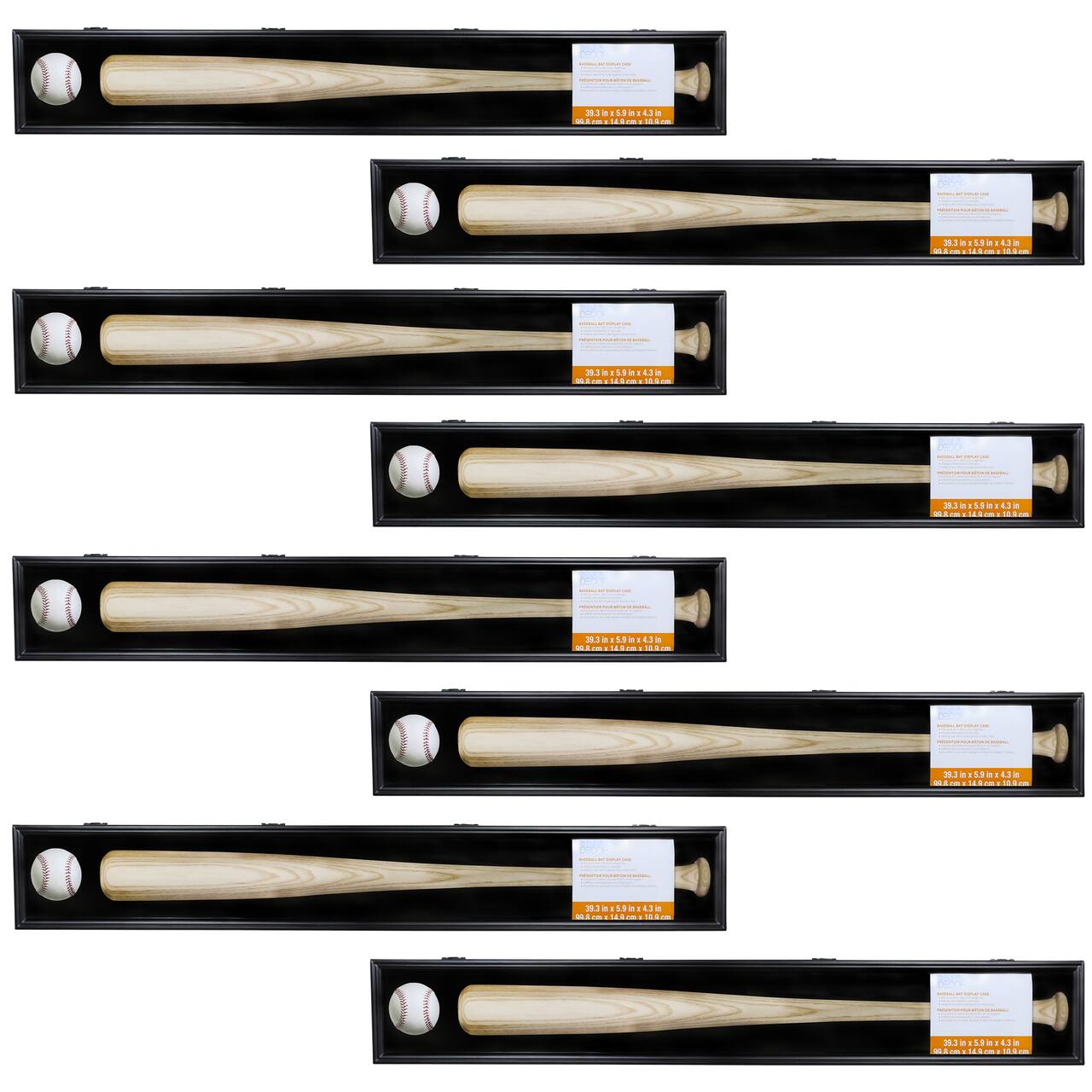 8 Pack: Baseball Bat Display Case by Studio D&#xE9;cor&#xAE;